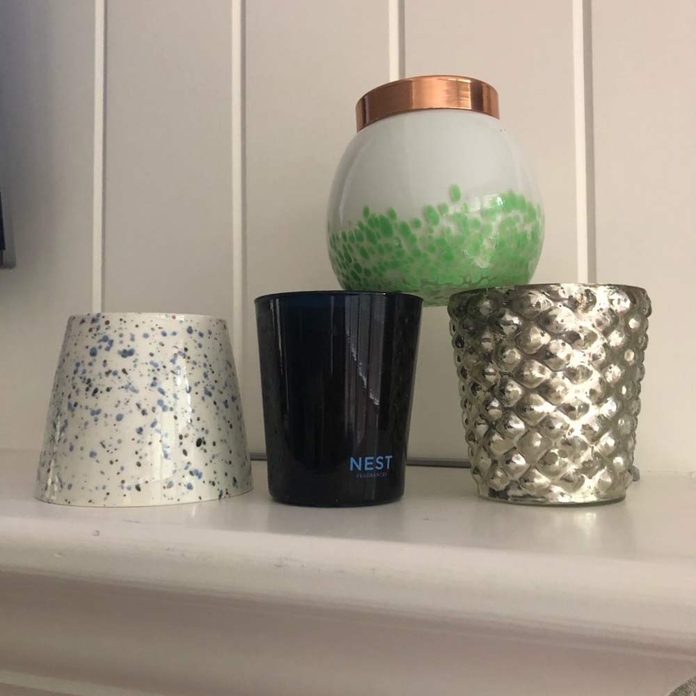 Empty candle holders